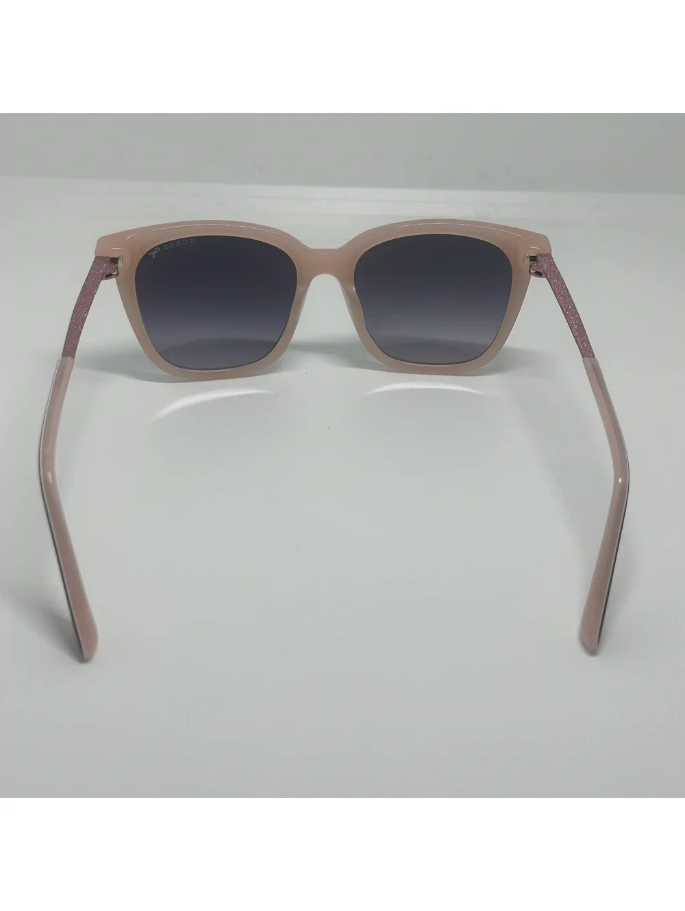 Guess Breast Cancer Two-Tone Black and Pink Sunglasses with Case and Cloth
